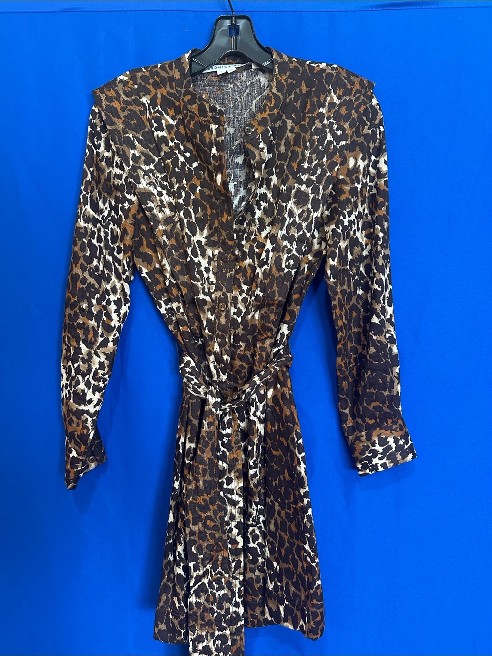 NWOT Veronica Beard Hanneli Leopard Linen Shirt Dress